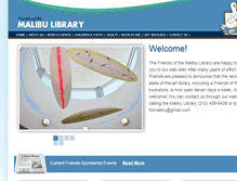 Tablet Screenshot of friendsofthemalibulibrary.com